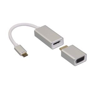 USB Tip C tonèr 3 Pou VGA adaptè Gason Pou Fi