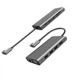 USB C Doub HDMI 4K adaptè Multi ki monitè kè bebe Splitter