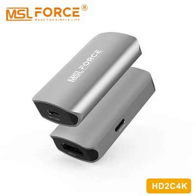HDMI 4k60hz Pou USB-C Fi Pou Fi Videyo Adaptè Ak USB C Power Bus