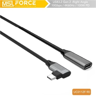 Ang dwat Usb C ekstansyon kab gason pou fi 4k60hz 100W PD 10Gbps Done